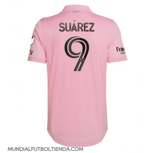 Camiseta Inter Miami Luis Suarez #9 Primera Equipación Replica 2023-24 para mujer mangas cortas